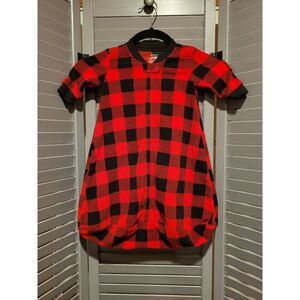 Carter's Buffalo Plaid Fleece Sleep Bag- Size 0-3 M